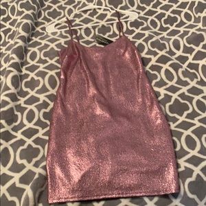 Pink metallic dress